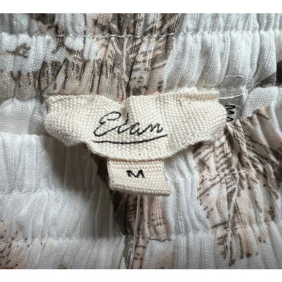 ELAN INTERNATIONAL WOMENS MEDIUM TIERED PRINTED MAXI SKIRT CREAM BEIGE NEW - Picture 4 of 13